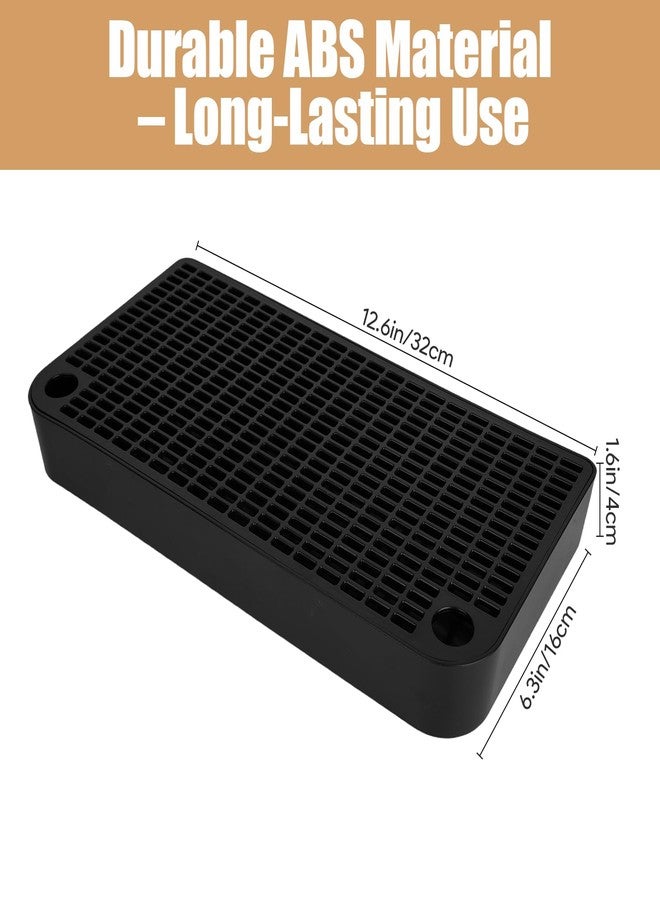 SXoonKing Cat Litter Box Step, Cat Ramp for Litter Box, Double Layered Litter Catcher Mat with Filter Function, Pet Ramp Stool for Kitten & Elderly Cats, Non-Slip & Anti-Litter Tracking, Easy Clean (Black) - Image 2